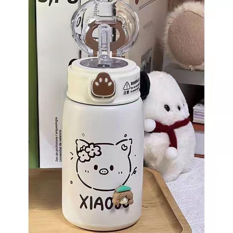 Термокружка Sanrio с лапкой, с вакуумной изоляцией из нержавеющей стали, для детей и студентов