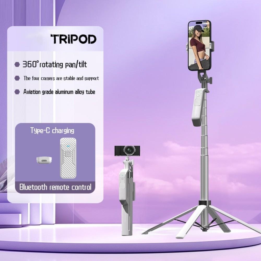 Tripod Telescopic Selfie Stick Portable Selfie Stick Stand Bluetooth Selfie Stick  Travel