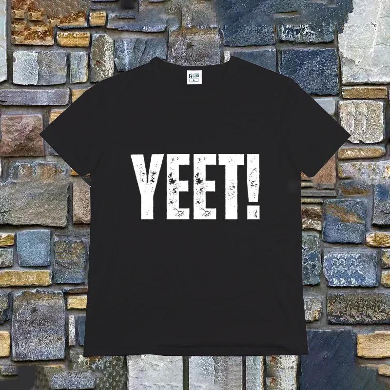 Ретро футболка Jey Uso Yeet Забавные цитаты Wresting Lovers Графическая футболка Мягкая унисекс футболка с круглым вырезом Летняя футболка Модные топы