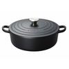 Le Creuset Cocotte Japonaise Cast Iron Enamel Pot, 24 Cm, Matte Black, Gas, Induction, and Oven Compatible [Official Japanese Product]