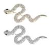 Minimalist Rhinestone Animal Collar Pins Sparkling Snake Lapel Pin Zodiac Snake Brooch  New Year
