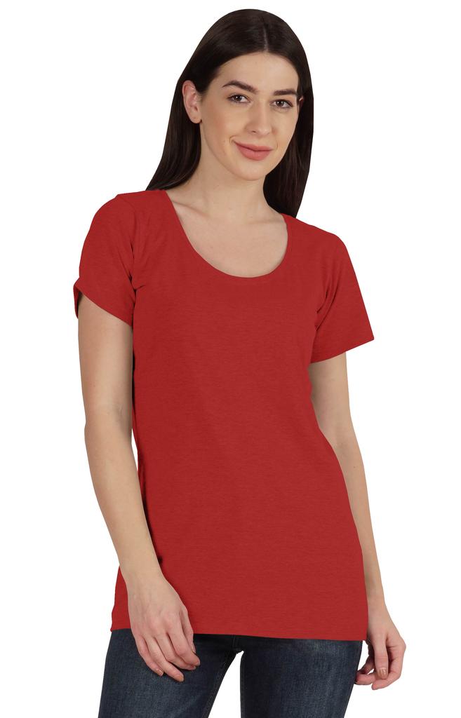 Inkmeso Inkmeso Womens Scoop-Neck T-shirt Short Sleeve Summer Basic Tee