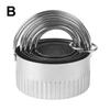 5 Pieces/set Biscuit Mold Set Round Stainless Steel Biscuit Tool Cookies Cutter With Handle, Professional Baking Dough Tools