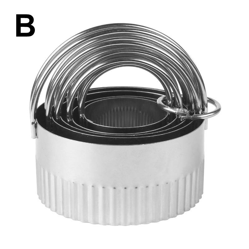 5 Pieces/set Biscuit Mold Set Round Stainless Steel Biscuit Tool Cookies Cutter With Handle, Professional Baking Dough Tools