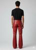Dark Red Leather Stylish Wear Lambskin Men's Pant Pure Genuine Biker Casual Fit