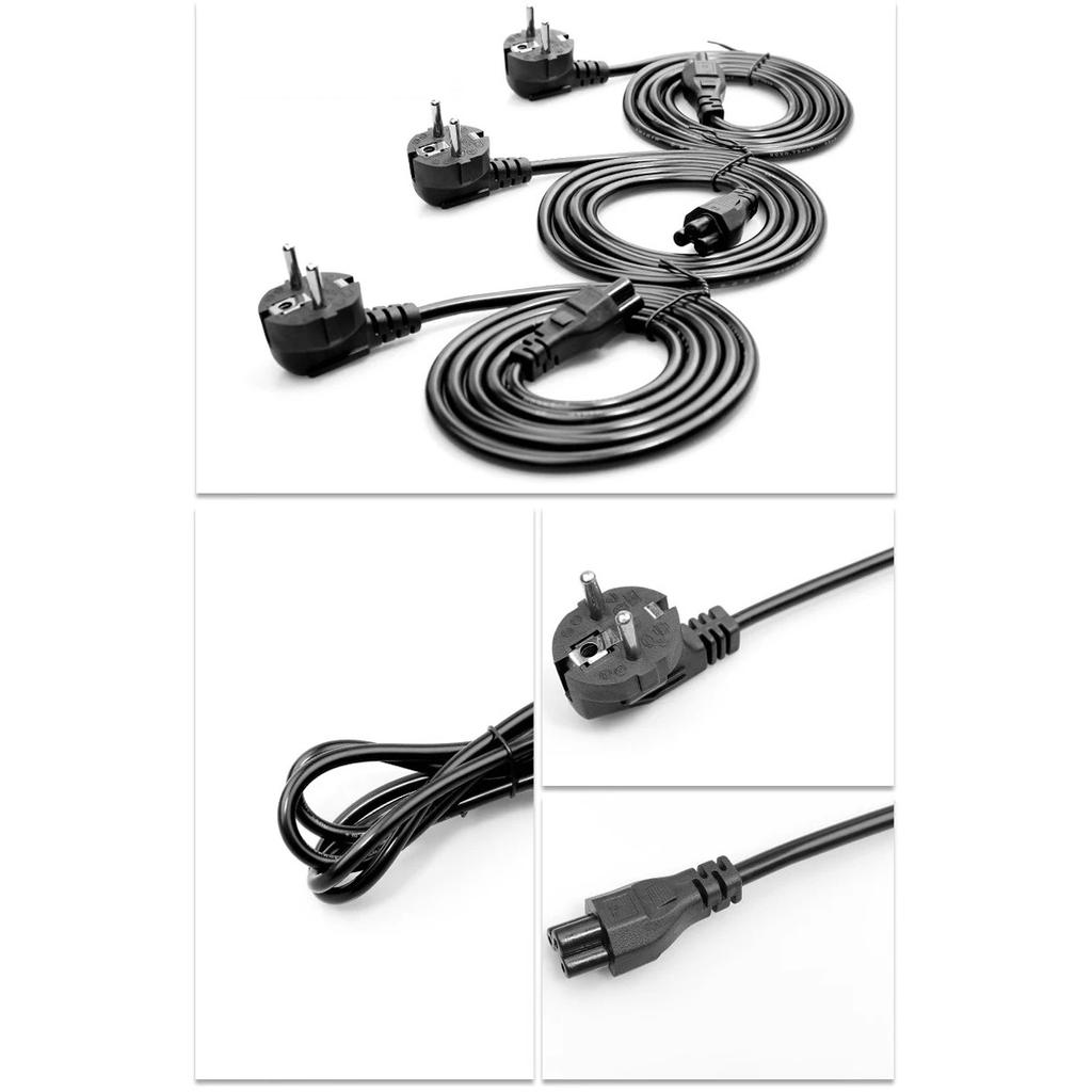 Кабель питания ЕС для ноутбука, 3-контактный, 10 А, адаптер, удлинитель для зарядного устройства HP, Dell, Toshiba, Sony, ASUS, Lenovo, Samsung, ноутбук 1,2 м