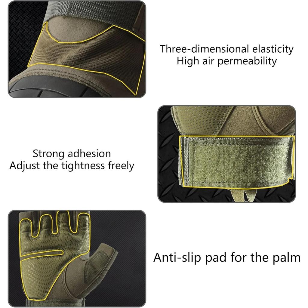 Outdoor Tactical Gloves Motorcycle Gloves Half Finger Military Men Women Combat Shooting Hunting Fitness Gloves