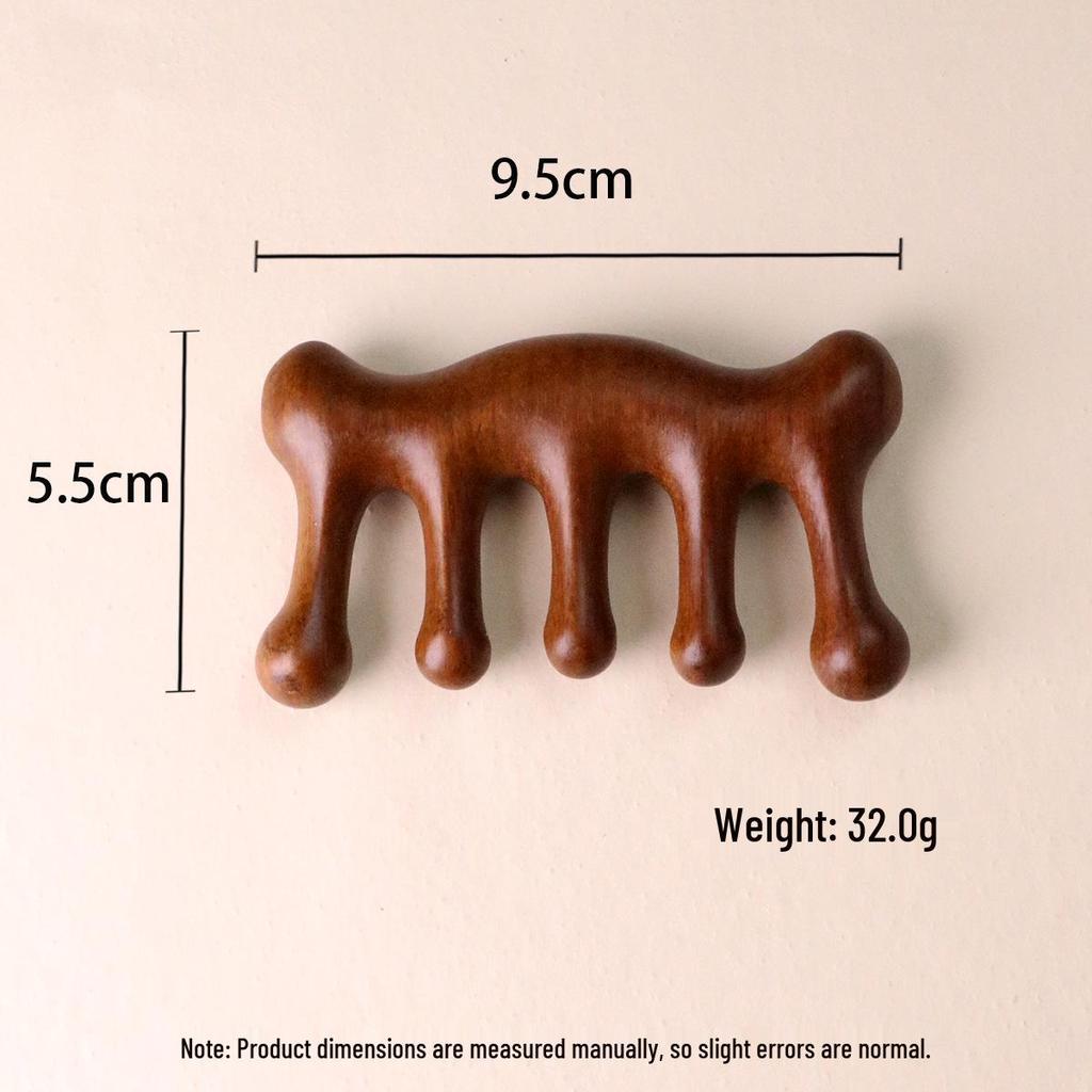 Массажная расческа из сандалового дерева: Портативный деревянный гребень для головы и меридианов сувенир