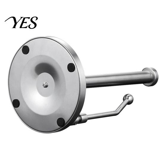 Stainless Steel Paper Towel Stand Holder, Dispenser Standing Weighted Base Non Slip Napkin Spring Non-slip Kitchen Arm for Easy Tear, Holder