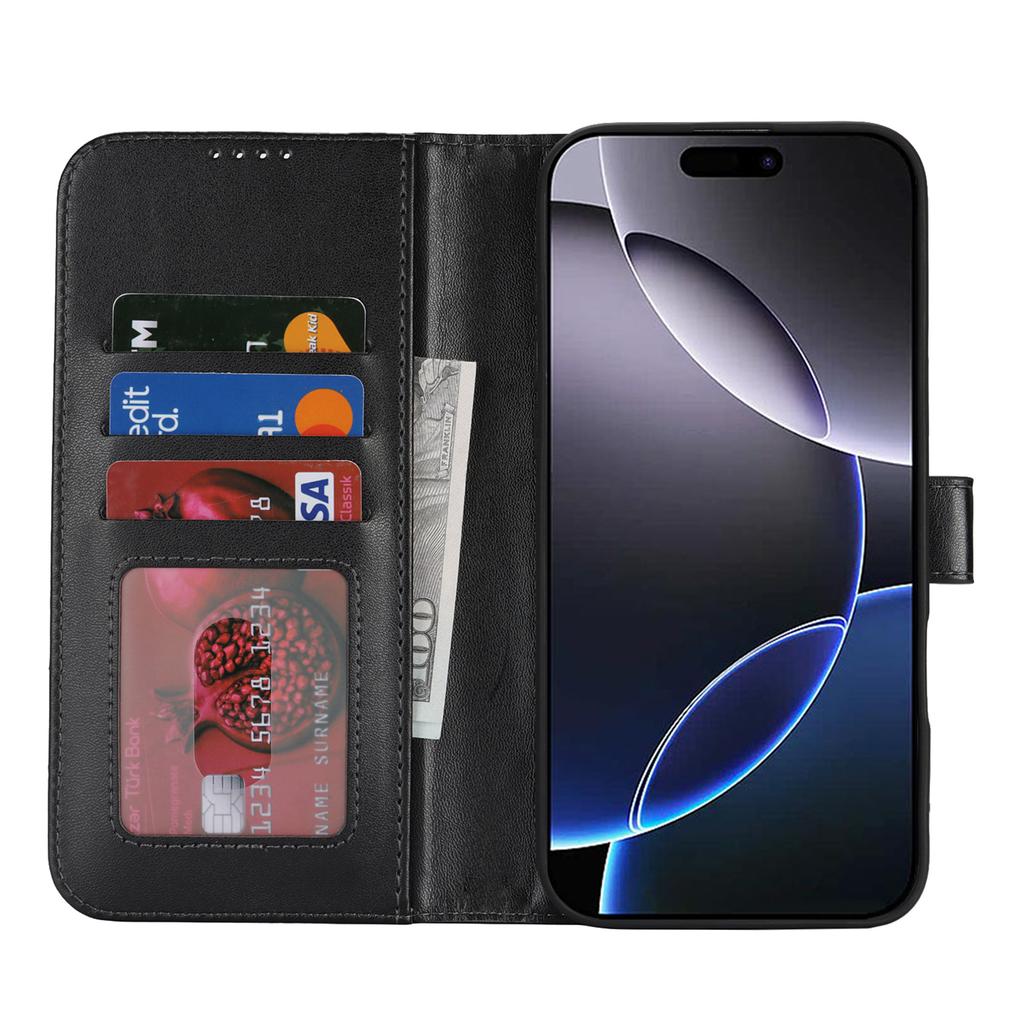 For iPhone 16 Pro Stand Case Shockproof Leather Wallet Phone Cover