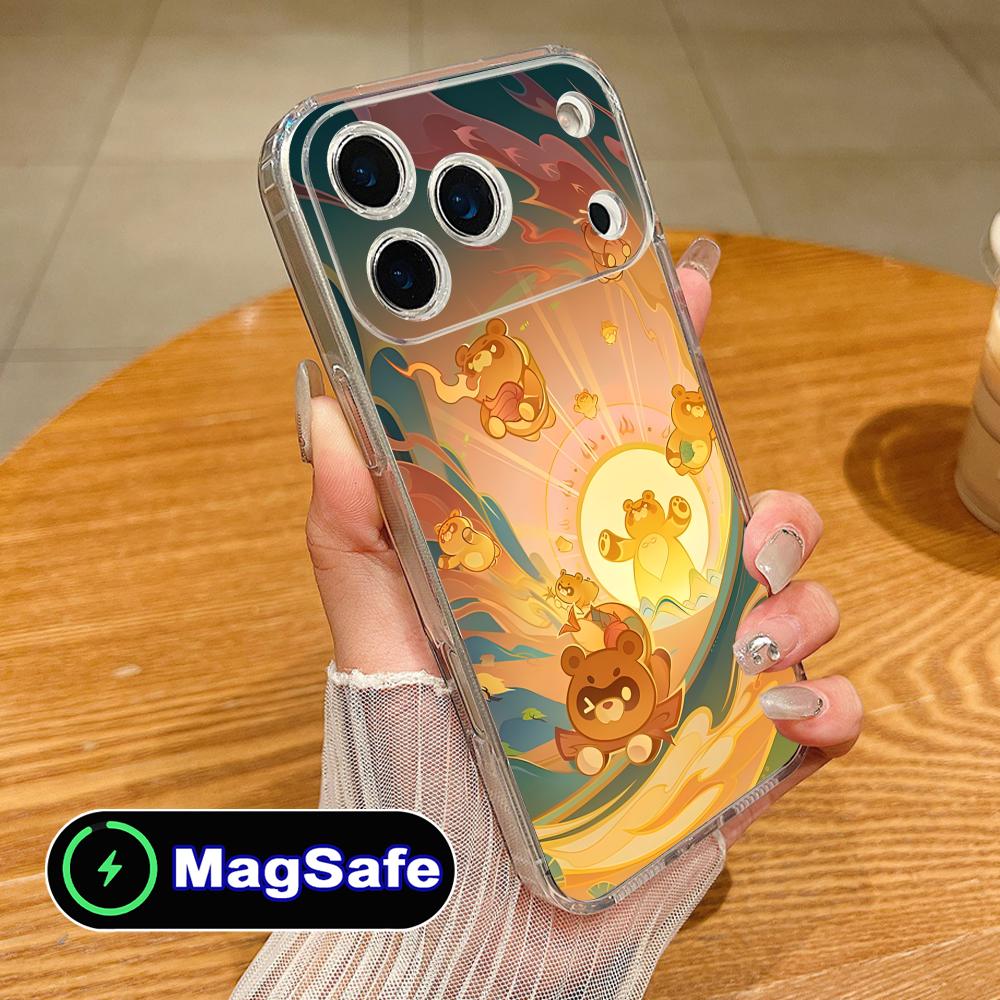 Game GI Xiangling Clear TPU Magsafe Mobile Phone Case for iPhone 17 16 15 14 13 12 11 Air Pro Max Plus Mini Colorful Cover