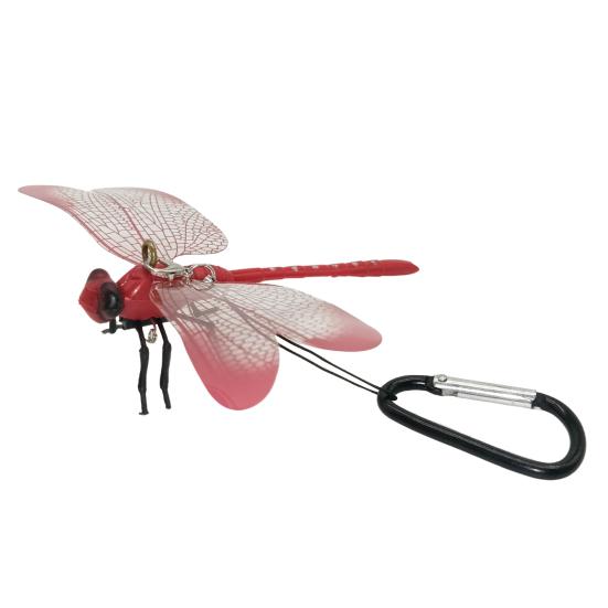 Поддельное украшение в виде стрекозы с карабином, портативное средство от комаров для кемпинга, имитация 3D