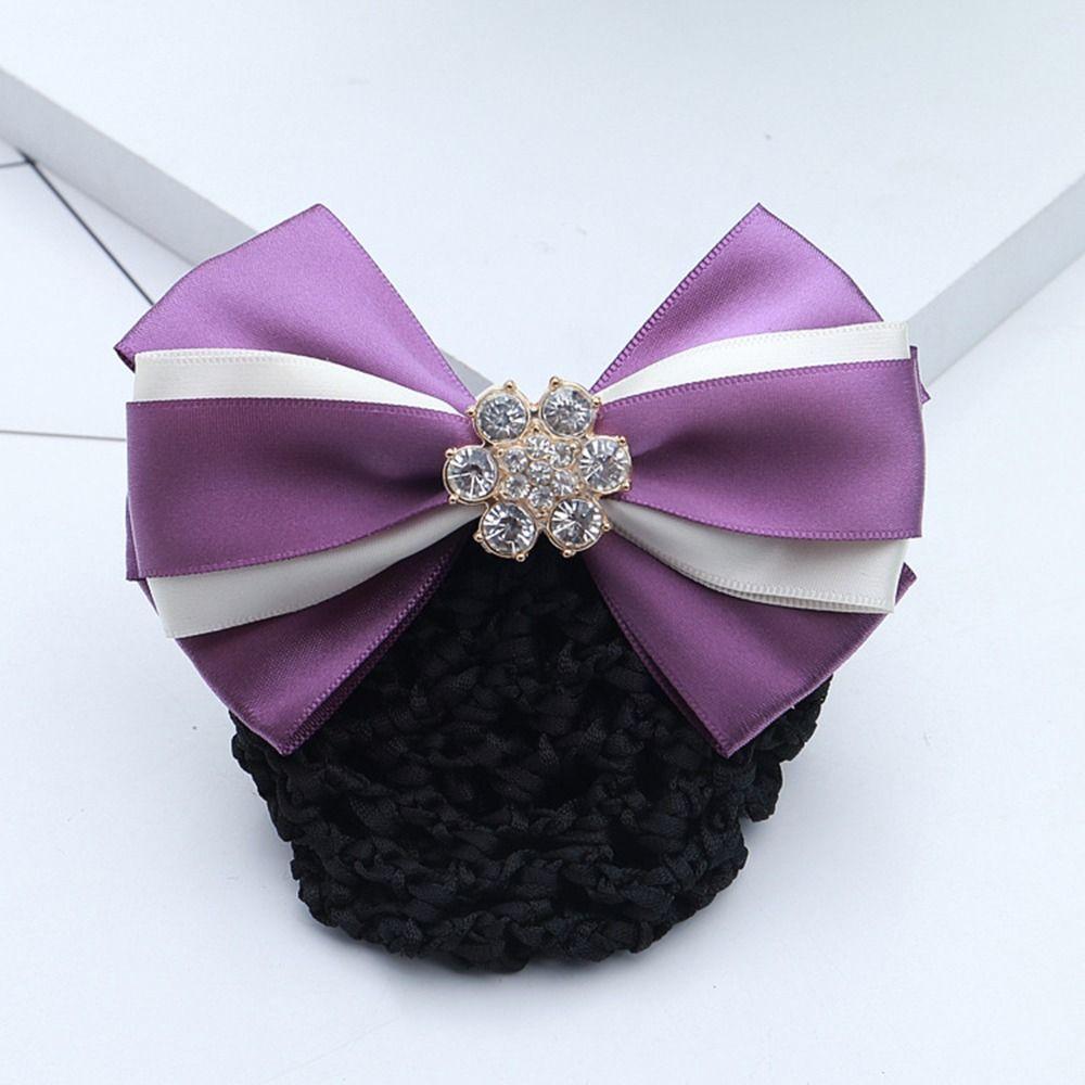 Hotel For Girls For Women Ponytail Clip Hairgrips Cover Net Bowknot Spring Clip Korean Bun Snood