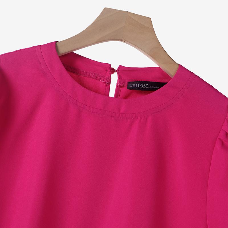 ZANZEA Женское повседневное свободное платье с коротким рукавом в стиле пэчворк с круглым вырезом