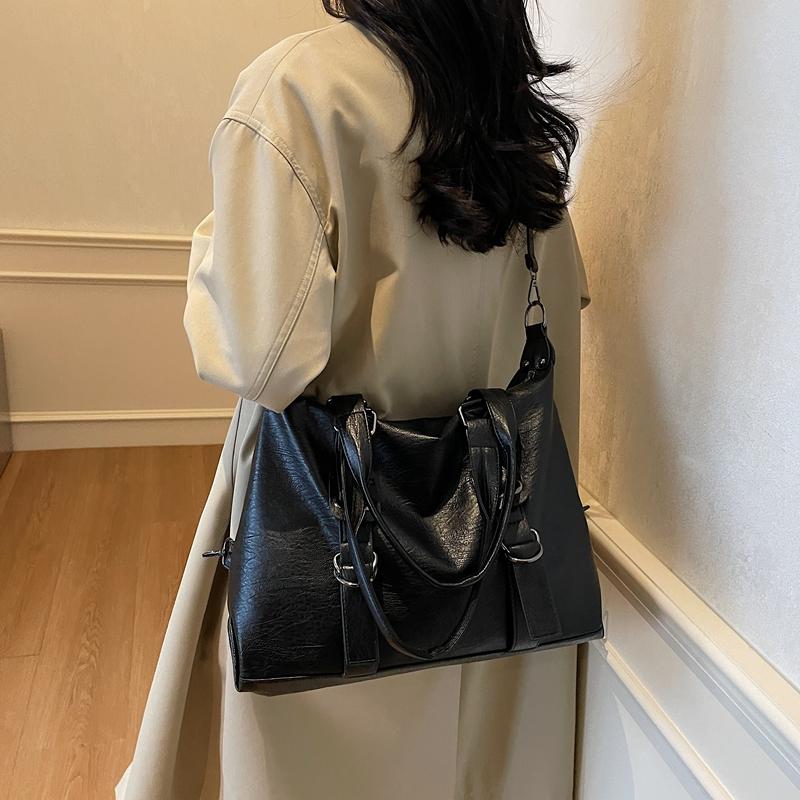 Женская сумка, большая вместительная сумка-тоут, мягкая кожаная сумка через плечо