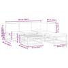 VidaXL Ensemble de canapés de jardin 6 pièces avec coussins en bois d'acacia et corde 3278864