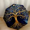 Colorful Tree Of Life Outdoor Automatic Umbrella Compact 8-Rib Lightweight Lightweight Travel Essential Fashion Lovers Perfect Gift for Women/Men