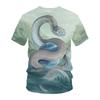 Summer Animal Snake Head Round Neck T-shirt 3D Digital Print Top Loose Casual Men's Short Sleeve Tee Shirts