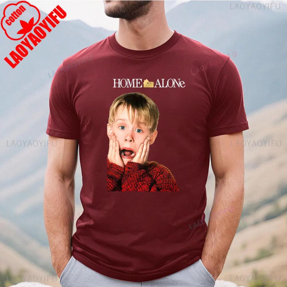 2025 Funny Home Alone Thief Mens High Quality T Shirt Vintage TeeShirt Short Sleeve Round Collar TShirt Cotton Adult Tops