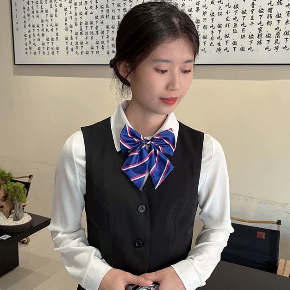 Корейский стиль стюардесса авиакомпании галстук в горошек JK униформа галстуки-бабочки галстуки с бантом дамы/девочки
