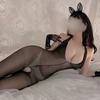 Seductive Halter Fishnet Bodystocking Sleeveless Open Crotch Mesh Body Suit for Women Lingerie and Underwear Halloween Costumes
