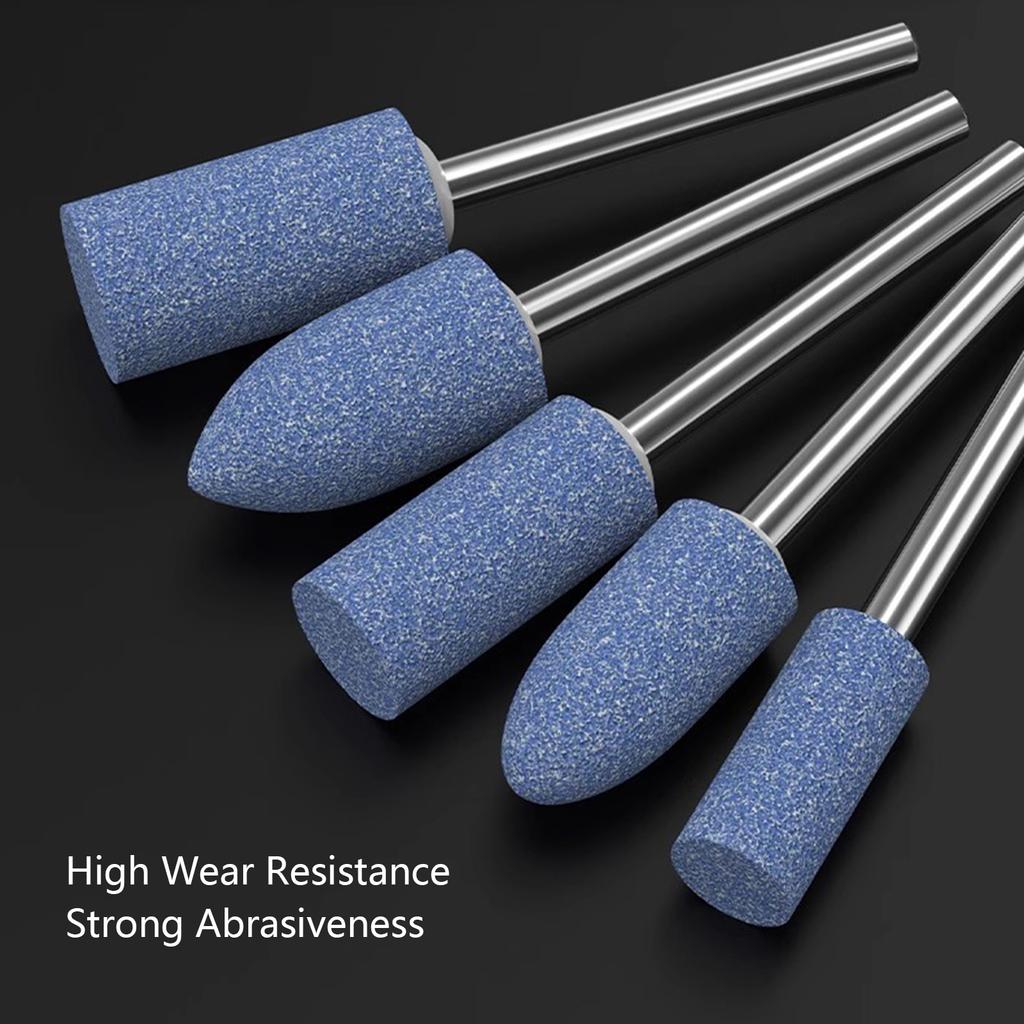 Премиальная абразивная шлифовальная головка для полировки металла и камня с прочным хвостовиком 3 мм, насадка для роторного инструмента