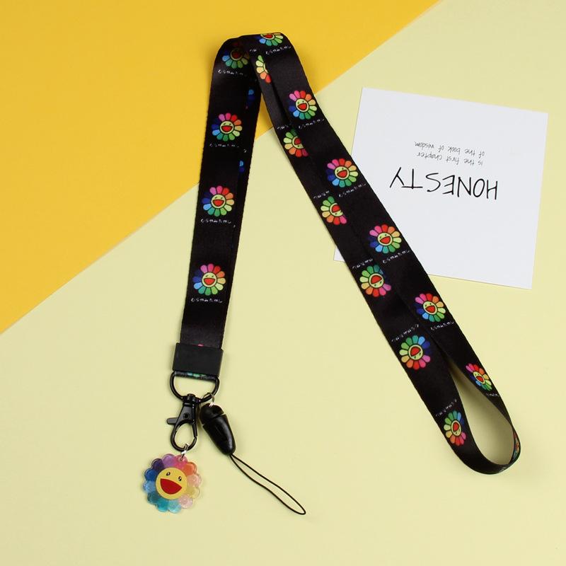 Cartoon Mobile Phone Lanyard, Cute Pendant, Wide And Flat Braided Belt, Lanyard, Key, Badge, Card Cover, Neck Lanyard.