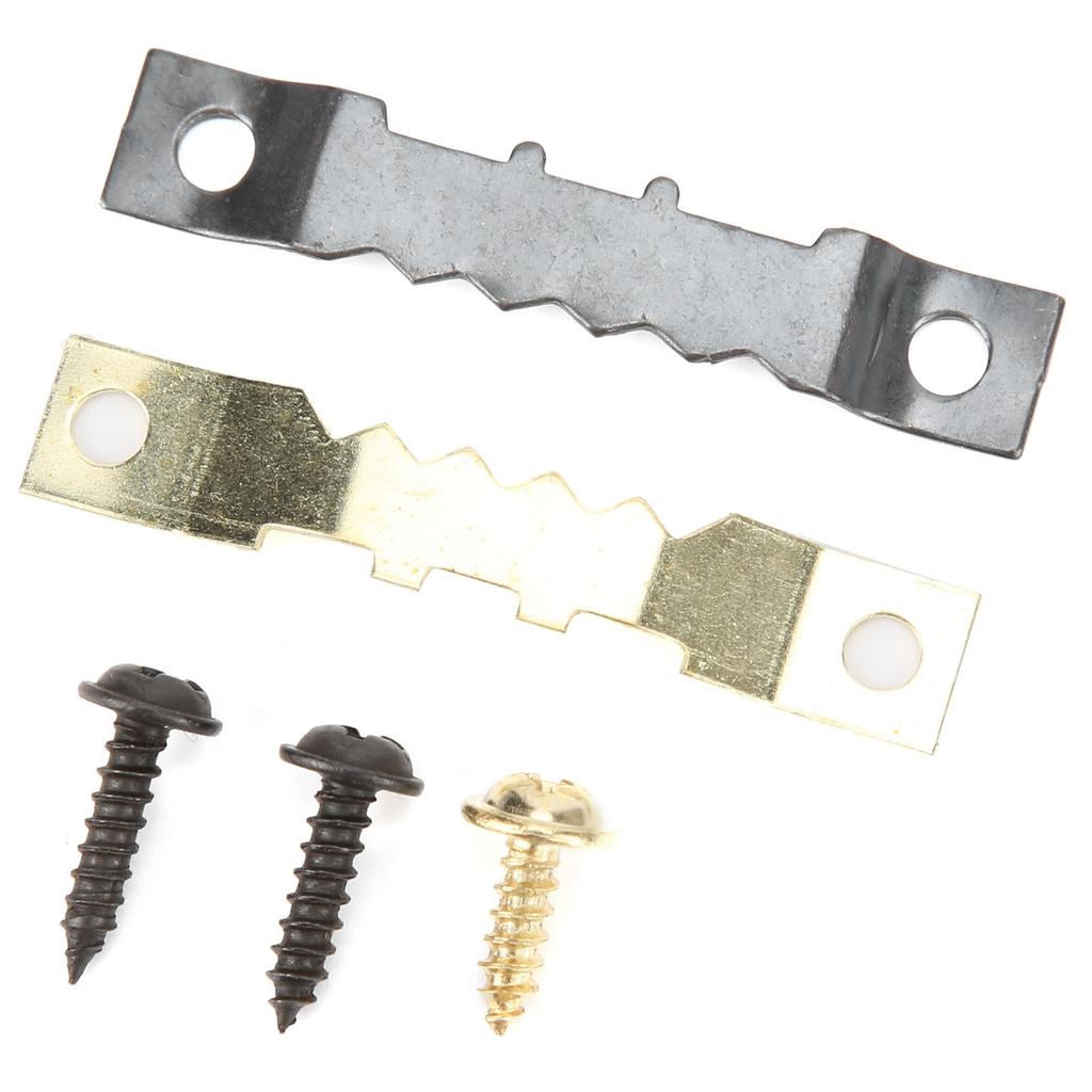 120Pcs Picture Hanger Set Metal Double Hole Frame Hanging Tool Kit with 240Pcs Screws