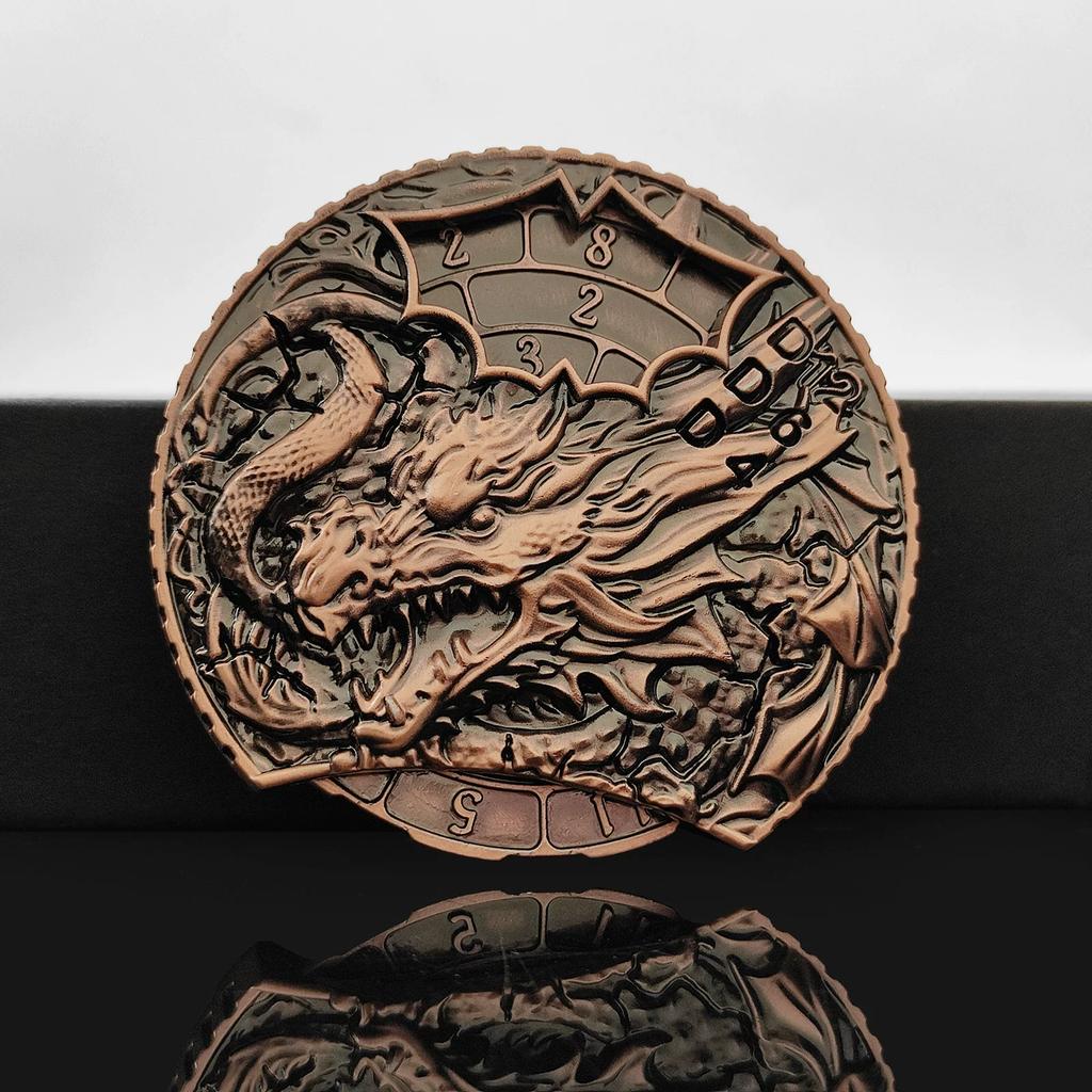 Металлические игральные кости COC Running Dice 7-в-1 Fingertip Gyro Turntable Polyhedron Metal Dice DND Dungeons & Dragons