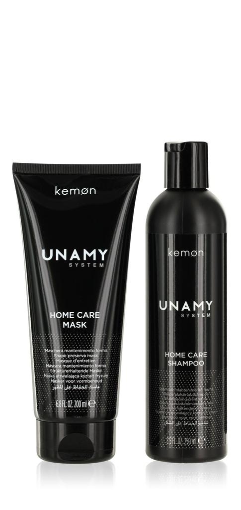 Набор для домашнего ухода Unamy System Kemon: Unamy System Уход за волосами, Шампунь для волос, 250 мл + Unamy System Уход за волосами, Крем-маска для волос, 200 мл