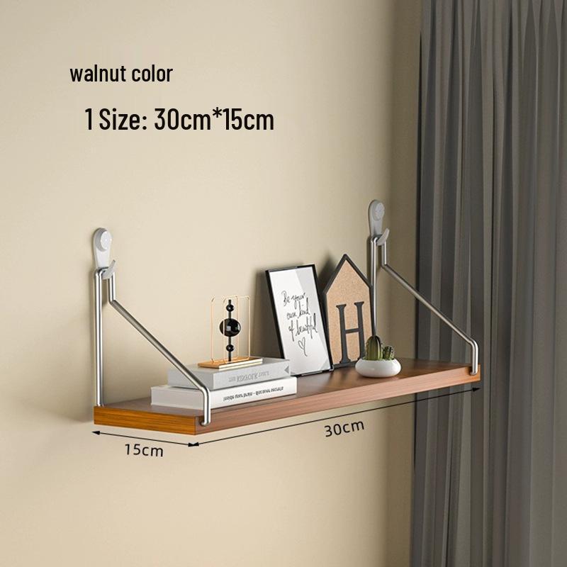 Punch-Free Wrought Iron Wall Shelf - Living Room & Bedroom Decor