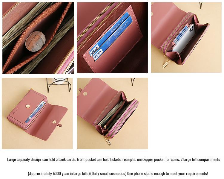 Городская минималистичная женская сумка-кошелек через плечо с отделениями для карт и отделением для телефона