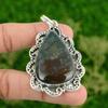 Sterling Silver Bloodstone Stone March Birth Daughter Engagement Bezel Pendant