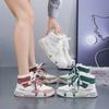 Белая женская обувь с высоким берцем, повседневная спортивная обувь на толстой подошве, плюшевая женская вулканизированная обувь, студенческая хлопковая обувь