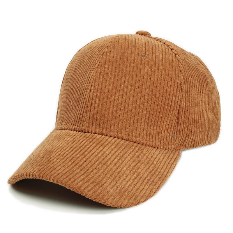 2023 New Solid Color Corduroy Baseball Caps Snapback Caps Casquette Autumn Winter Hat Casual Hip Hop Dad Hats for Men Gorras