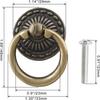 Бронзовое кольцо-ручка для ящика, Винтажная латунная ручка для ящика комода, Кольцо-ручка для ящика с винтами, Декоративная мебельная ручка-кнопка для ящика, Шкаф 10 штук в упаковке