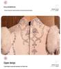 Зимний Hanfu для девочек 2025 года с флисовой подкладкой: Стиль Новогодней Феи, Традиционный Детский Костюм