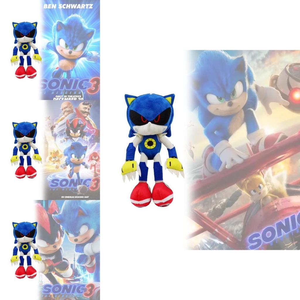 Плюшевая игрушка Соник Ежик Из Супер Мягкого Короткого Меха Для Подарка Детям