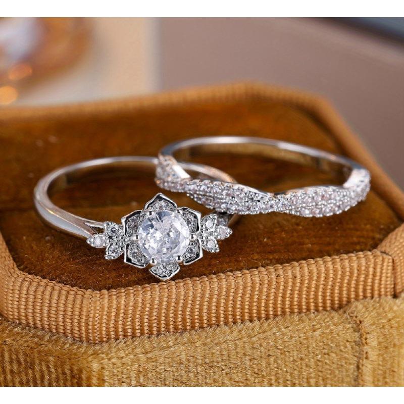 SHEINTemu popular European and American rings, luxury retro opal rings