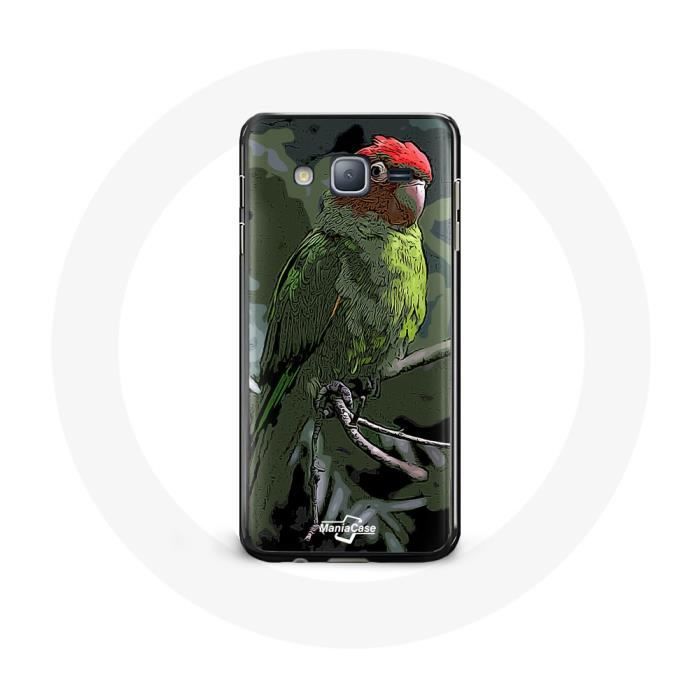 Case for Samsung Galaxy J7 Pionus Parrot Red Green