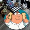Peter Griffin Fun pattern round rug,Carpet Rug for Living Room Bedroom Playroom ,Non-slip Floor Mat,Holiday Gifts and Birthday Gifts.