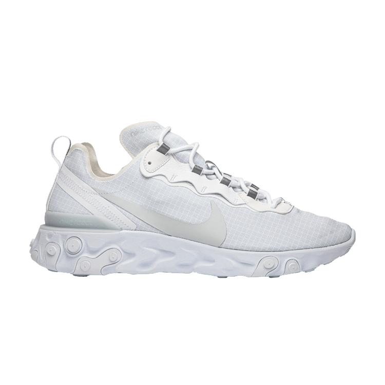 Nike React Element 55 Pure Platinum Мужские кроссовки белые BQ6167-101