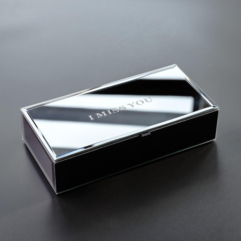 Стеклянная шкатулка для украшений Маленькое кольцо Ожерелье Браслеты Серьги Шкатулки для украшений Органайзер Бархатные женские аксессуары Разделитель Индивидуальное хранение