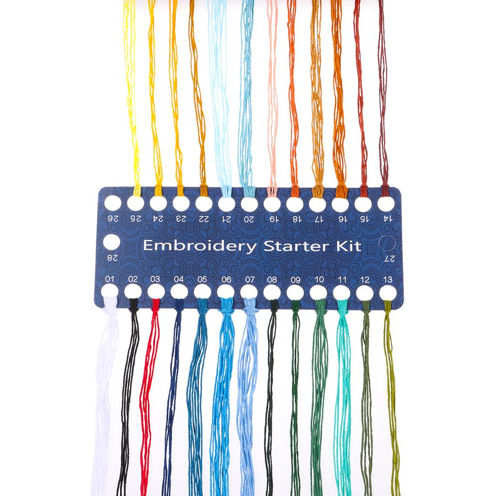 Ornament Needle Thread Handmade Embroidery Hoop Needle Punch Cross Stitch Kit Flower Embroidery