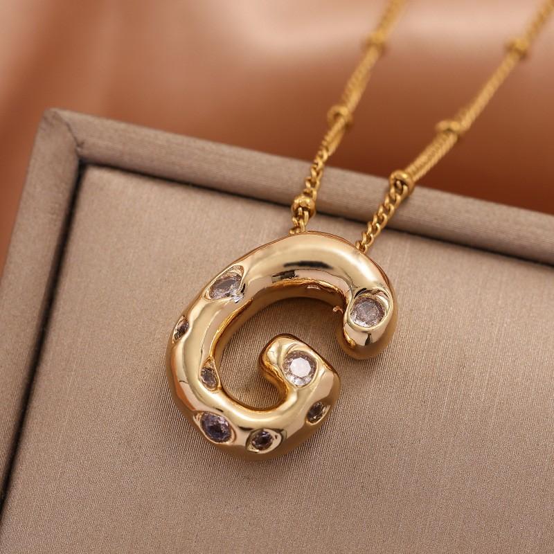 Ladies' Diamond Metal Necklace, Heavy Craftsmanship Premium Design Initial Necklace, Gift for Women, Holiday Present, Party Jewelry.