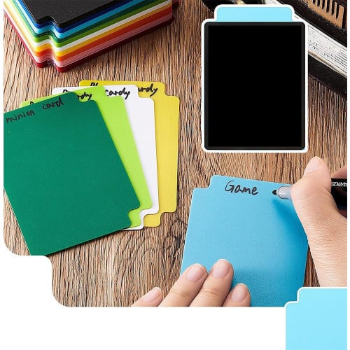 Набор из 12 разделителей для карт 6 цветов, идеально подходит для кейсов для колод, организации и сортировки, идеально подходит для карточных игр и хранения