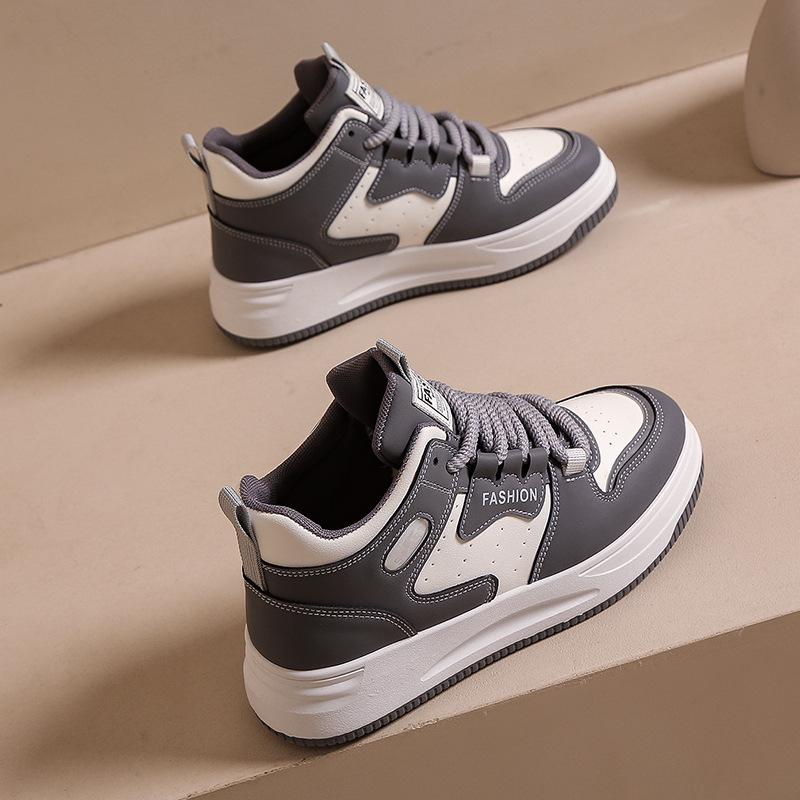 Thick-Soled High-Top Women'S Shoes, Sports Shoes, Women'S Board Shoes, Children'S Tide Student Zhongbang Bag Heel