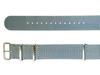 22mm NATO G10 Ballistic Nylon Watch Military [time+] Strap, Band, Gray/Brushed