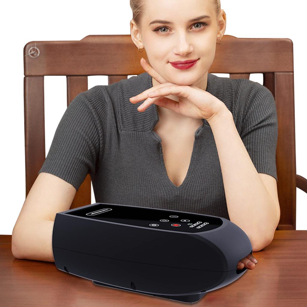 Умный беспроводной массажер для рук с воздушным давлением - черный