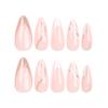 Наклейки для французского маникюра со блестящей полоской, средней длины - 24 шт.